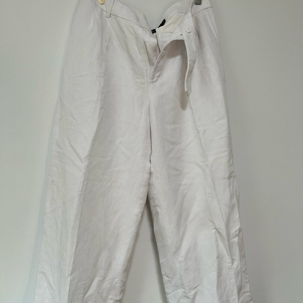 Linen, Lined  white Pants, Ralph Lauren, size 8